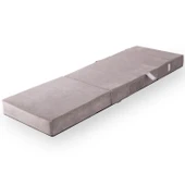 Valeria Kadife Katlanır Yatak Olabilen Tek Kişilik Koltuk Antrasit Tek - 11