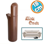 Mobilya Yükseltici Kanepe TV Ünitesi Koltuk Ayağı Baza Ayakları Ahşap Desenli Kahverengi Ceviz 18 cm thumbnail 1
