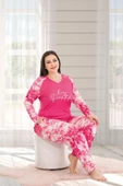 Büyük Beden Pijama Takım Pembe Pj11367 - 2