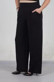 Büyük Beden Bol Paça Pantolon Siyah Pn323 - 3