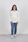 Büyük Beden V Yaka Fitilli Penye Bluz Renkli Bz052 - 10