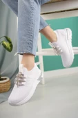 Lady Classy Kadın Bağcıksız Taşlı Triko Kadın Sneaker - 5
