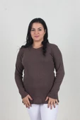 Büyük Beden V Yaka Fitilli Penye Bluz Renkli Bz052 - 1