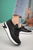 Kadın Triko Taş Detaylı Sneaker Yürüyüş Ayakkabısı - 5