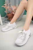 Kadın Triko Taş Detaylı Sneaker Yürüyüş Ayakkabısı - 7