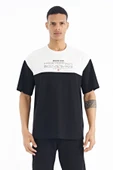 Tommy Life Erkek Siyah Oversize İnterlok T-shirt  88225 thumbnail 1