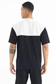 Tommy Life Erkek Siyah Oversize İnterlok T-shirt  88225 thumbnail 3