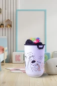 Qoja Kese 40 L Cute Animals Desenli Çok Amaçlı Çamaşır Ve Oyuncak Sepeti - 1