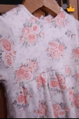 Babyhola Kız Bebek Gül Desenli Bandanalı Elbise 23599 - 4