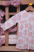 Babyhola Kız Bebek Gül Desenli Bandanalı Elbise 23599 - 3