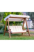Aida Swings Pera Ahşap Salıncak, 3 Kişilik Salıncak, Bahçe Salıncağı, Balkon Salıncağı, Teras Salıncak, Salıncak - 2