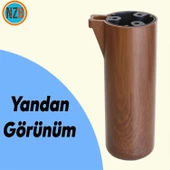 Mobilya Kapsül Ayak Yükseltici Kanepe TV Ünitesi Koltuk Ayağı Baza Ayakları Kübik Ceviz 18 cm - 2