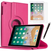 Apple iPad 5 Nesil / 6 Nesil Kılıf Ekran Koruyucu Ve Kalem Set Pembe thumbnail 1