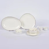 Vitale Elips Beyaz New Bone 32 Parça Kahvaltı Takımı MTFK.0123 - 1