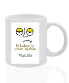 Kişiye Özel Tasarlanabilen Hediyelik Kahve Tiryakisi Tema Kupa Bardak (İstediğiniz İsim Yazılır) - 1