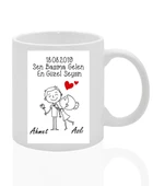 Hediyelik Sevgiliye Eşlere Özel Tasarlanan Şık Tema Kupa Bardak (İstediğiniz İsim Yazılır) - 1