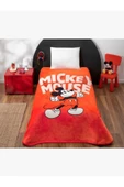 taç Lisanslı Battaniye Mickey Mouse Classic Red Tek Kişilik - 1