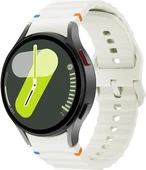 Samsung Samsung Galaxy Watch 4 5 6 7 FE 40 44 Classic 42 43 46 47 mm Kordon Dekoratif Örgü Çizgili Spor Silikon Kayış - 9