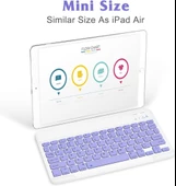 Hometech Alfa 10BT Business 10.4" Uyumlu Kablosuz Bluetooth Şarj Edilebilir Klavye - Mor thumbnail 2