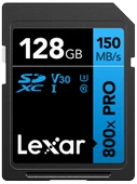 LEXAR 128GB LSD0800P128G-BNNNG SD PROFESSIONAL 800X PRO SDXC UHS-I CARDS UP TO 150MB/S READ 45MB/S WRITE C10 V30 U3 - 1