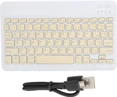 Apple iPad Pro 3. Nesil 11" Uyumlu Kablosuz Bluetooth Şarj Edilebilir Klavye - Sarı - 4