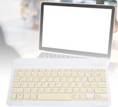 Apple iPad Pro 3. Nesil 11" Uyumlu Kablosuz Bluetooth Şarj Edilebilir Klavye - Sarı - 6