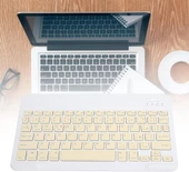 Vorcom S7 7" Uyumlu Kablosuz Bluetooth Şarj Edilebilir Klavye - Sarı - 2