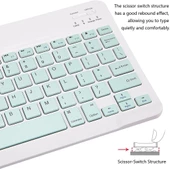 Lenovo Tab P11 Pro ZAB50094TR 11.2" Uyumlu Kablosuz Bluetooth Şarj Edilebilir Klavye - Yeşil thumbnail 4