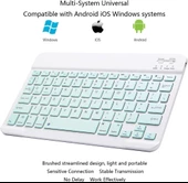 General Mobile E-Tab 20 10.1" Uyumlu Kablosuz Bluetooth Şarj Edilebilir Klavye - Yeşil - 3