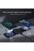 Mmctech 3in1 Iphone Samsung Huawei Telefon Kulaklık Akıllı Saat Kablosuz Hızlı Şarj Padi Wireless Dock thumbnail 3