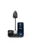 Mmctech 4 In 1 15w Hızlı Şarj 3 Kademeli Işık Apple Watch Androit Için Wireless Kablosuz Masa Şarj Standı thumbnail 5
