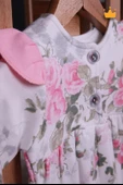 Babyhola Kız Bebek Omuz Fırfır Detaylı Çiçek Desenli Bandanalı Elbise 23625 - 8