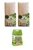 EuroGold Naturel Kemirgen Talaşı 15 Lt x 2 Adet ve Quik Kuru Yonca Kemirgen Otu 350 Gr x 1 Adet - 1