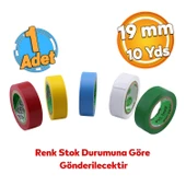 Elektrikçi Bandı 1 ADET Siyah Kırmızı Beyaz İzole Elektirik Bant Bandı Pvc Geniş 19 mm 10 YDS thumbnail 1