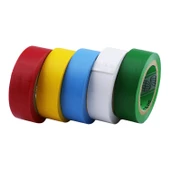 Elektrikçi Bandı 1 ADET Siyah Kırmızı Beyaz İzole Elektirik Bant Bandı Pvc Geniş 19 mm 10 YDS thumbnail 2