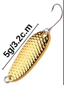 Eagenset Kaşık 5g/3.2c.m Altın Sahte Yem, Spin, Rapala, Jig Yem, Zoka Yem, Alabalık, Çinekop, Levrek, Lüfer, Palamut, Zargana, Turna, Zoka Yem - 1