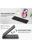 Apple iPad Pro 11" Uyumlu Kablosuz Bluetooth Şarjlı Taşınabilir Katlanır Klavye - 2