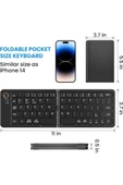 Apple iPad Pro 11" Uyumlu Kablosuz Bluetooth Şarjlı Taşınabilir Katlanır Klavye - 5