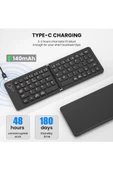 Honor Pad 9 12.1" Uyumlu Kablosuz Bluetooth Şarjlı Taşınabilir Katlanır Klavye - 3