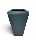 Nettenevime Fiber Saksı Antrasit Konik Vazo Dekoratif Saksı Fiberglas 30*30*50cm - 1