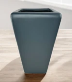 Nettenevime Fiber Saksı Antrasit Konik Vazo Dekoratif Saksı Fiberglas 30*30*50cm - 3