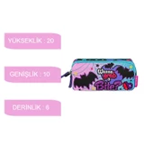 Muggle 3 Bölmeli Gotik Girl Okul Sırt Çantası+Beslenme Çantası+Kalemlik thumbnail 6