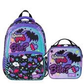 Muggle 3 Bölmeli Gotik Girl Okul Sırt Çantası+Beslenme Çantası+Kalemlik thumbnail 2