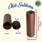 Mobilya Kapsül Ayak Yükseltici Kanepe TV Ünitesi Koltuk Ayağı Baza Ayakları Kübik Ceviz 15 cm thumbnail 3