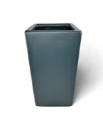 Nettenevime Fiber Saksı Antrasit Dik Dörtgen Vazo Dekoratif Saksı Fiberglas 25*25*50cm - 1