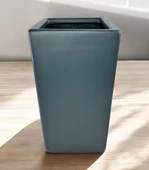 Nettenevime Fiber Saksı Antrasit Dik Dörtgen Vazo Dekoratif Saksı Fiberglas 25*25*50cm - 3