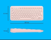 Apple iPad 8. Nesil 10.2" Uyumlu Kablosuz Bluetooth Pilli Türkçe Q Klavye - Pembe - 3