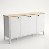 Sakura Marsilya  4 kapaklı konsol -Wood Beyaz-Minifiks Bağlantılı - 5