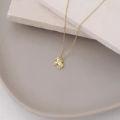 925 Ayar Gümüş Minimal At Figür Kolye thumbnail 3