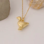 925 Ayar Gümüş Ördek Hediye Kolye thumbnail 4